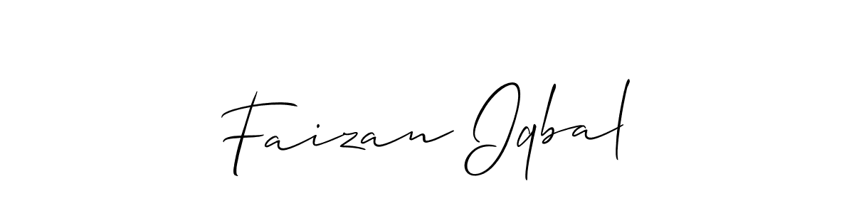 How to make Faizan Iqbal name signature. Use Allison_Script style for creating short signs online. This is the latest handwritten sign. Faizan Iqbal signature style 2 images and pictures png