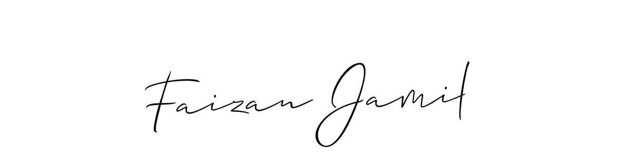 How to make Faizan Jamil signature? Allison_Script is a professional autograph style. Create handwritten signature for Faizan Jamil name. Faizan Jamil signature style 2 images and pictures png
