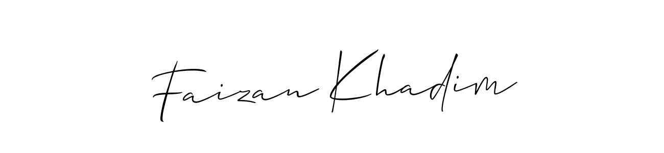 This is the best signature style for the Faizan Khadim name. Also you like these signature font (Allison_Script). Mix name signature. Faizan Khadim signature style 2 images and pictures png