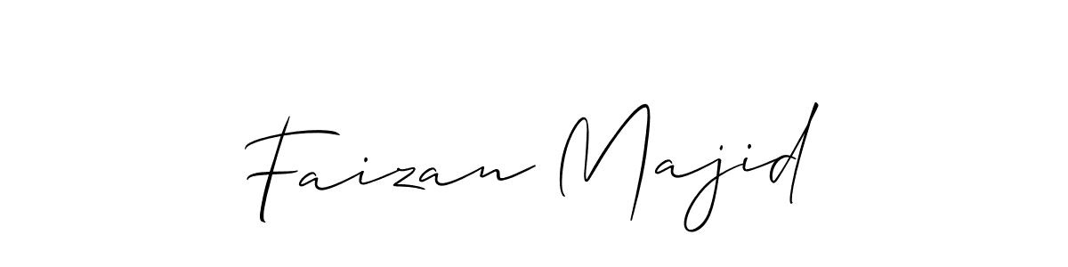 The best way (Allison_Script) to make a short signature is to pick only two or three words in your name. The name Faizan Majid include a total of six letters. For converting this name. Faizan Majid signature style 2 images and pictures png