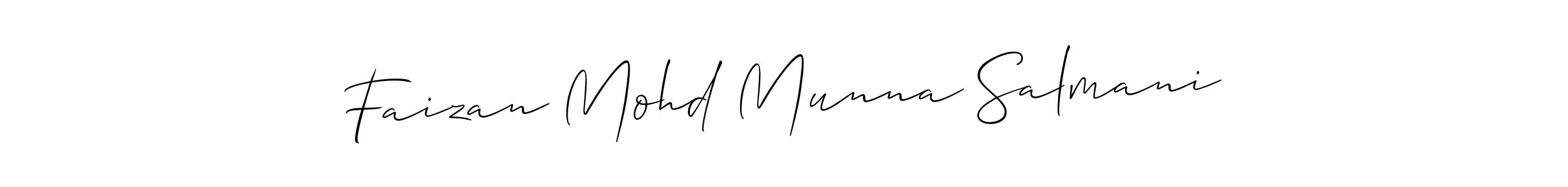 Also You can easily find your signature by using the search form. We will create Faizan Mohd Munna Salmani name handwritten signature images for you free of cost using Allison_Script sign style. Faizan Mohd Munna Salmani signature style 2 images and pictures png