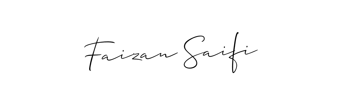 Design your own signature with our free online signature maker. With this signature software, you can create a handwritten (Allison_Script) signature for name Faizan Saifi. Faizan Saifi signature style 2 images and pictures png