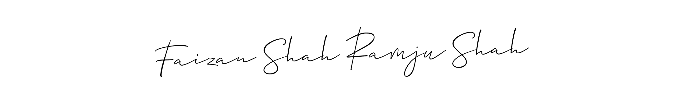 Faizan Shah Ramju Shah stylish signature style. Best Handwritten Sign (Allison_Script) for my name. Handwritten Signature Collection Ideas for my name Faizan Shah Ramju Shah. Faizan Shah Ramju Shah signature style 2 images and pictures png