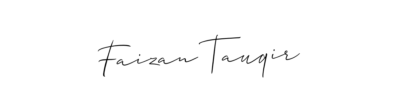 How to make Faizan Tauqir signature? Allison_Script is a professional autograph style. Create handwritten signature for Faizan Tauqir name. Faizan Tauqir signature style 2 images and pictures png