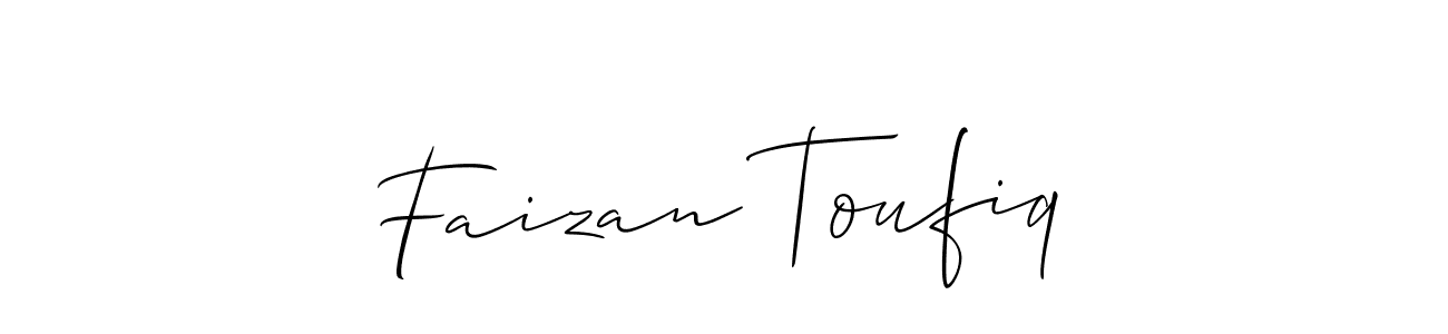 You can use this online signature creator to create a handwritten signature for the name Faizan Toufiq. This is the best online autograph maker. Faizan Toufiq signature style 2 images and pictures png