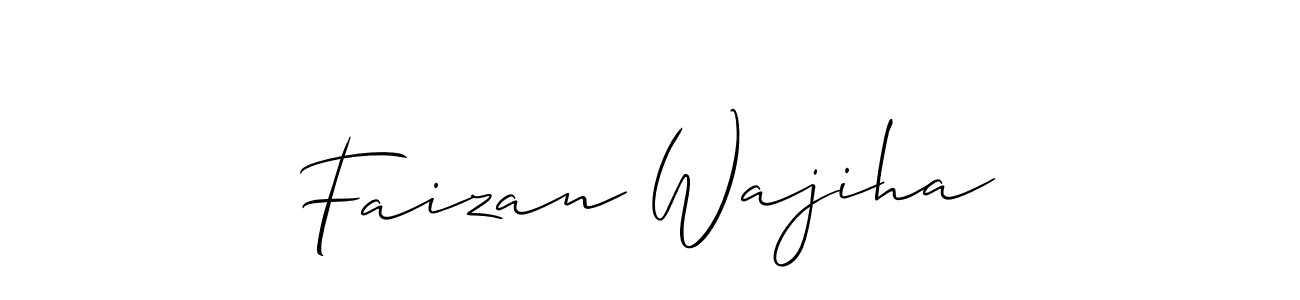 if you are searching for the best signature style for your name Faizan Wajiha. so please give up your signature search. here we have designed multiple signature styles  using Allison_Script. Faizan Wajiha signature style 2 images and pictures png