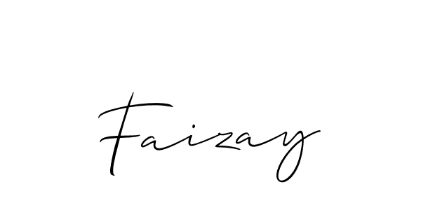 How to make Faizay signature? Allison_Script is a professional autograph style. Create handwritten signature for Faizay name. Faizay signature style 2 images and pictures png