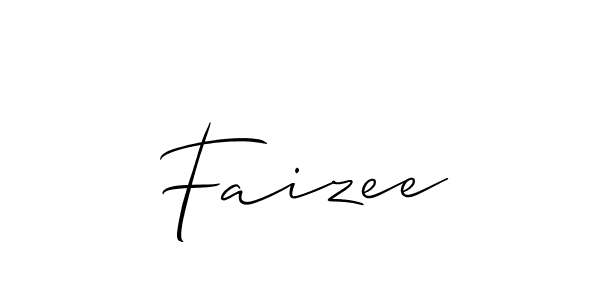 How to make Faizee name signature. Use Allison_Script style for creating short signs online. This is the latest handwritten sign. Faizee signature style 2 images and pictures png