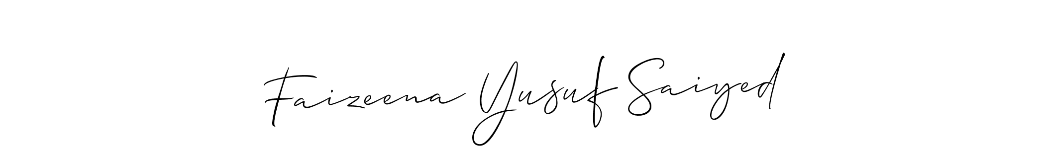 Once you've used our free online signature maker to create your best signature Allison_Script style, it's time to enjoy all of the benefits that Faizeena Yusuf Saiyed name signing documents. Faizeena Yusuf Saiyed signature style 2 images and pictures png