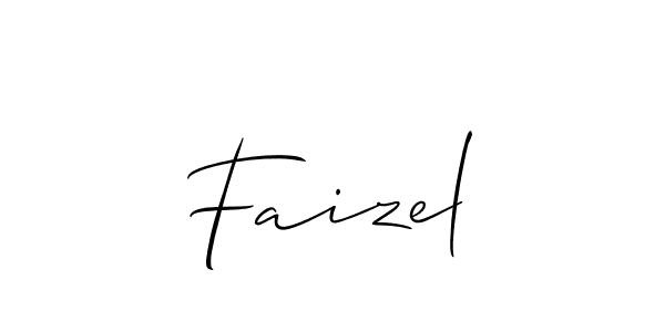 Also You can easily find your signature by using the search form. We will create Faizel name handwritten signature images for you free of cost using Allison_Script sign style. Faizel signature style 2 images and pictures png