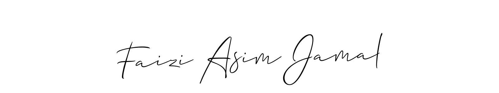 if you are searching for the best signature style for your name Faizi Asim Jamal. so please give up your signature search. here we have designed multiple signature styles  using Allison_Script. Faizi Asim Jamal signature style 2 images and pictures png
