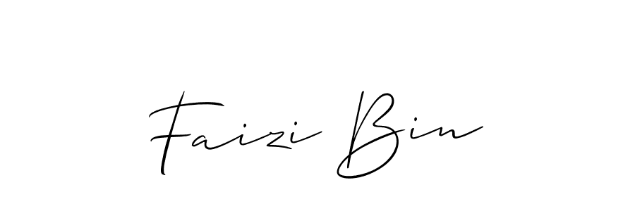 Design your own signature with our free online signature maker. With this signature software, you can create a handwritten (Allison_Script) signature for name Faizi Bin. Faizi Bin signature style 2 images and pictures png