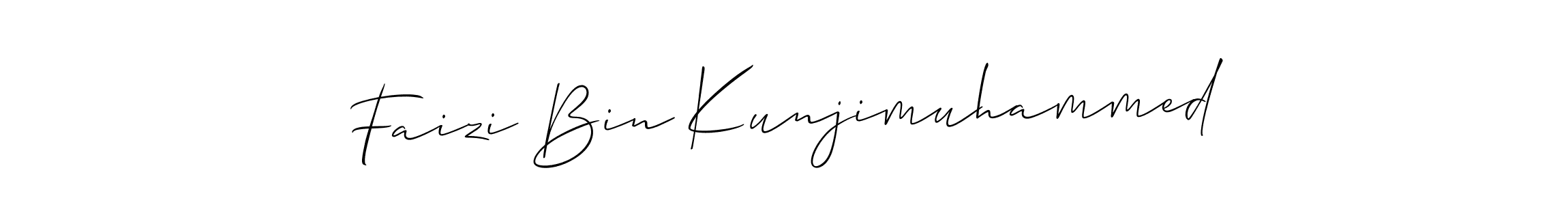It looks lik you need a new signature style for name Faizi Bin Kunjimuhammed. Design unique handwritten (Allison_Script) signature with our free signature maker in just a few clicks. Faizi Bin Kunjimuhammed signature style 2 images and pictures png