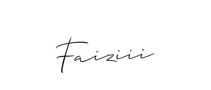 Design your own signature with our free online signature maker. With this signature software, you can create a handwritten (Allison_Script) signature for name Faiziii. Faiziii signature style 2 images and pictures png