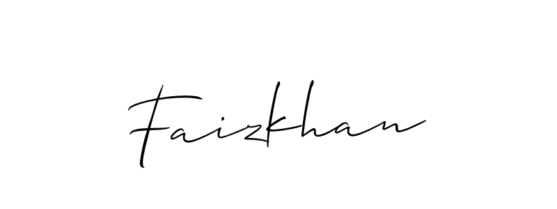 How to Draw Faizkhan signature style? Allison_Script is a latest design signature styles for name Faizkhan. Faizkhan signature style 2 images and pictures png