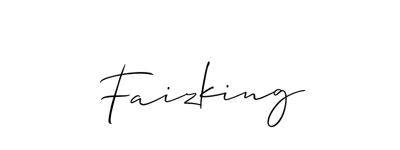 How to Draw Faizking signature style? Allison_Script is a latest design signature styles for name Faizking. Faizking signature style 2 images and pictures png