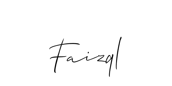 Design your own signature with our free online signature maker. With this signature software, you can create a handwritten (Allison_Script) signature for name Faizql. Faizql signature style 2 images and pictures png