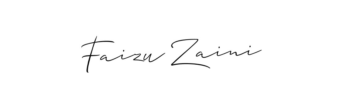 Allison_Script is a professional signature style that is perfect for those who want to add a touch of class to their signature. It is also a great choice for those who want to make their signature more unique. Get Faizu Zaini name to fancy signature for free. Faizu Zaini signature style 2 images and pictures png