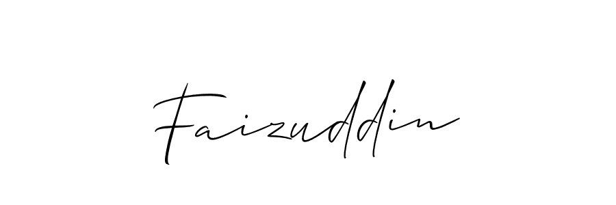 How to make Faizuddin name signature. Use Allison_Script style for creating short signs online. This is the latest handwritten sign. Faizuddin signature style 2 images and pictures png