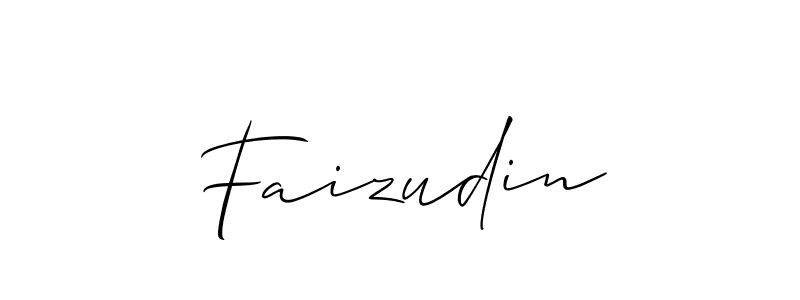 Also we have Faizudin name is the best signature style. Create professional handwritten signature collection using Allison_Script autograph style. Faizudin signature style 2 images and pictures png