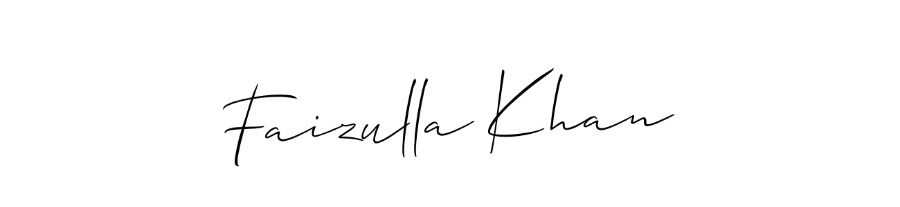 How to make Faizulla Khan name signature. Use Allison_Script style for creating short signs online. This is the latest handwritten sign. Faizulla Khan signature style 2 images and pictures png