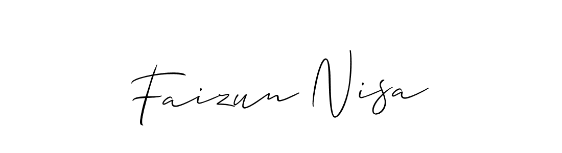 This is the best signature style for the Faizun Nisa name. Also you like these signature font (Allison_Script). Mix name signature. Faizun Nisa signature style 2 images and pictures png