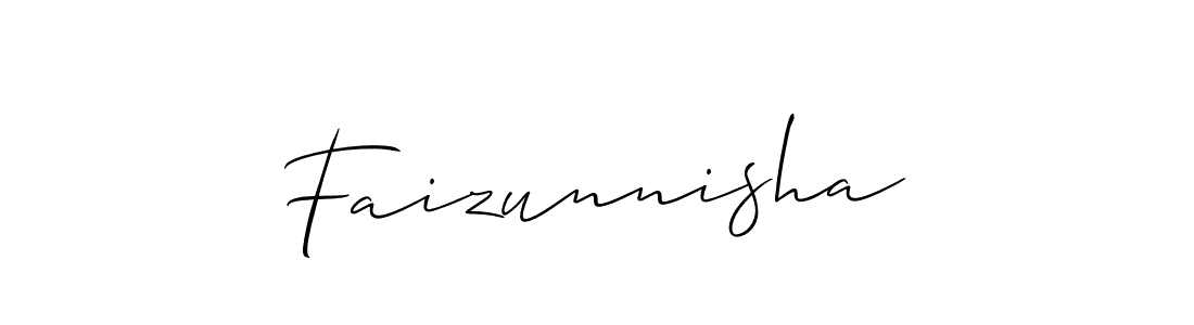 Faizunnisha stylish signature style. Best Handwritten Sign (Allison_Script) for my name. Handwritten Signature Collection Ideas for my name Faizunnisha. Faizunnisha signature style 2 images and pictures png