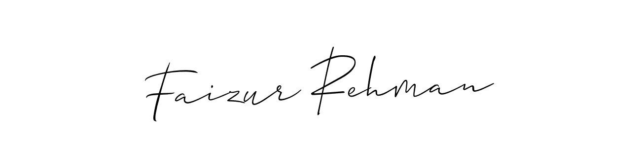 Make a beautiful signature design for name Faizur Rehman. With this signature (Allison_Script) style, you can create a handwritten signature for free. Faizur Rehman signature style 2 images and pictures png