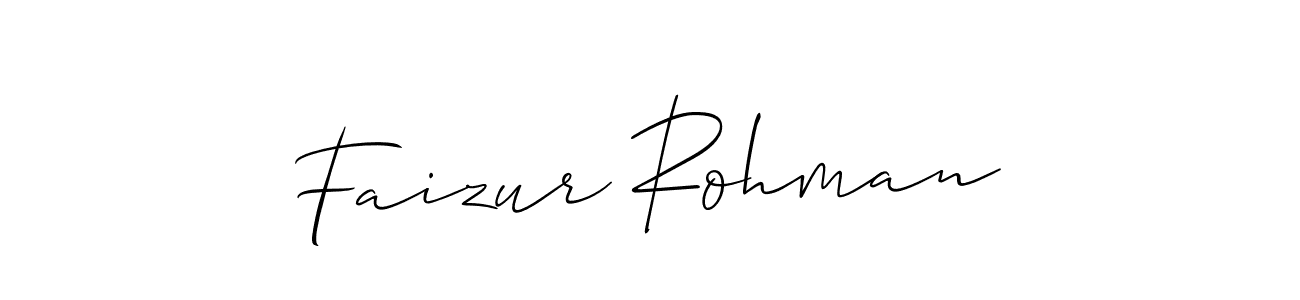 Also You can easily find your signature by using the search form. We will create Faizur Rohman name handwritten signature images for you free of cost using Allison_Script sign style. Faizur Rohman signature style 2 images and pictures png