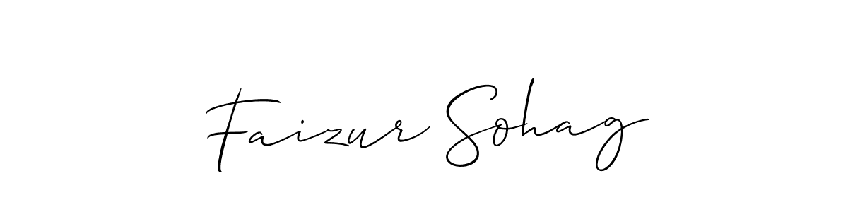 if you are searching for the best signature style for your name Faizur Sohag. so please give up your signature search. here we have designed multiple signature styles  using Allison_Script. Faizur Sohag signature style 2 images and pictures png