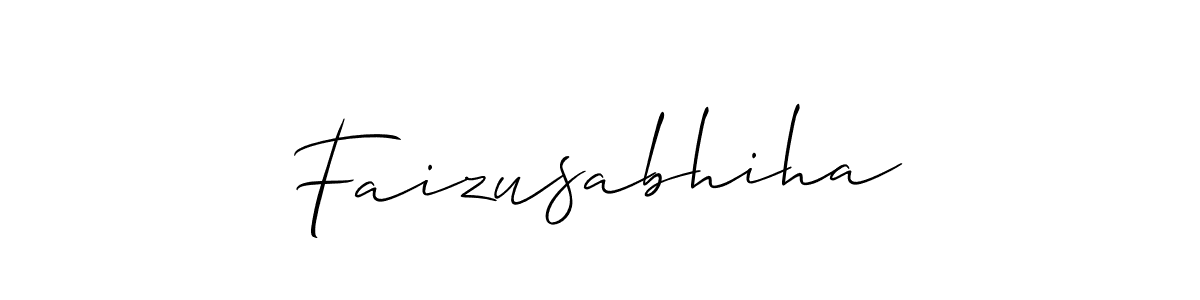 Also You can easily find your signature by using the search form. We will create Faizusabhiha name handwritten signature images for you free of cost using Allison_Script sign style. Faizusabhiha signature style 2 images and pictures png