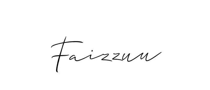 How to make Faizzuu name signature. Use Allison_Script style for creating short signs online. This is the latest handwritten sign. Faizzuu signature style 2 images and pictures png