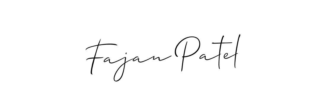 Similarly Allison_Script is the best handwritten signature design. Signature creator online .You can use it as an online autograph creator for name Fajan Patel. Fajan Patel signature style 2 images and pictures png