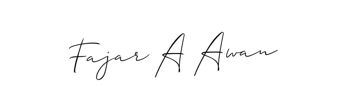 How to make Fajar A Awan signature? Allison_Script is a professional autograph style. Create handwritten signature for Fajar A Awan name. Fajar A Awan signature style 2 images and pictures png