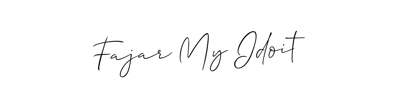 Use a signature maker to create a handwritten signature online. With this signature software, you can design (Allison_Script) your own signature for name Fajar My Idoit. Fajar My Idoit signature style 2 images and pictures png