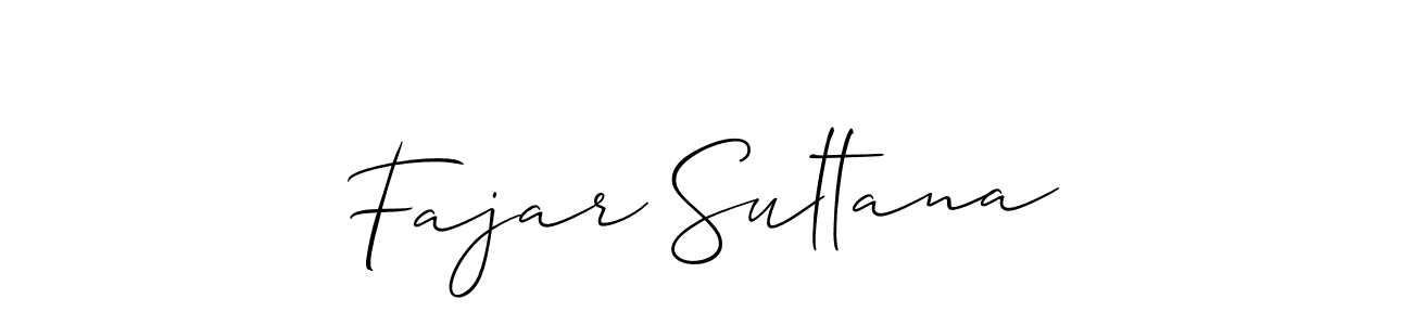 Use a signature maker to create a handwritten signature online. With this signature software, you can design (Allison_Script) your own signature for name Fajar Sultana. Fajar Sultana signature style 2 images and pictures png
