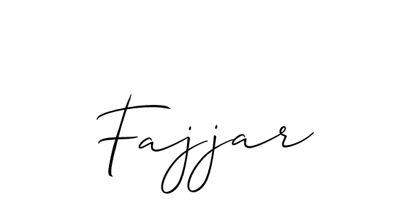 Make a beautiful signature design for name Fajjar. With this signature (Allison_Script) style, you can create a handwritten signature for free. Fajjar signature style 2 images and pictures png