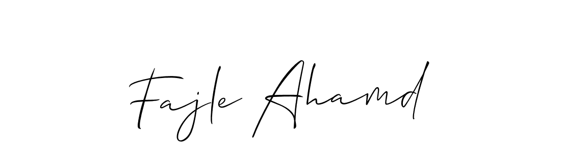 Allison_Script is a professional signature style that is perfect for those who want to add a touch of class to their signature. It is also a great choice for those who want to make their signature more unique. Get Fajle Ahamd name to fancy signature for free. Fajle Ahamd signature style 2 images and pictures png