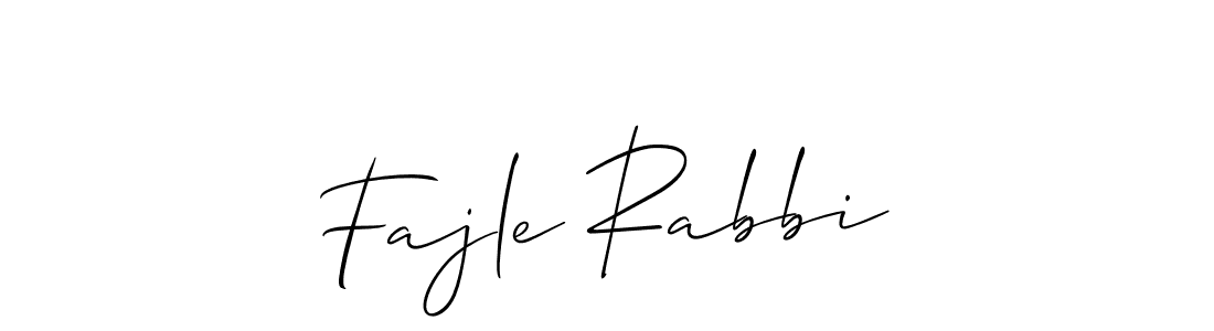Design your own signature with our free online signature maker. With this signature software, you can create a handwritten (Allison_Script) signature for name Fajle Rabbi. Fajle Rabbi signature style 2 images and pictures png