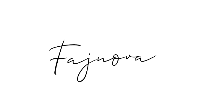 It looks lik you need a new signature style for name Fajnova. Design unique handwritten (Allison_Script) signature with our free signature maker in just a few clicks. Fajnova signature style 2 images and pictures png