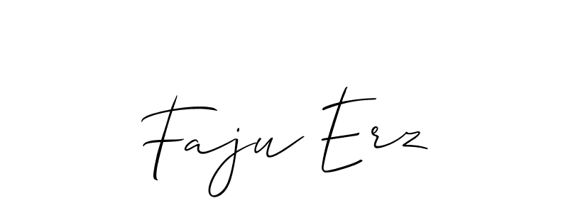 How to make Faju Erz name signature. Use Allison_Script style for creating short signs online. This is the latest handwritten sign. Faju Erz signature style 2 images and pictures png