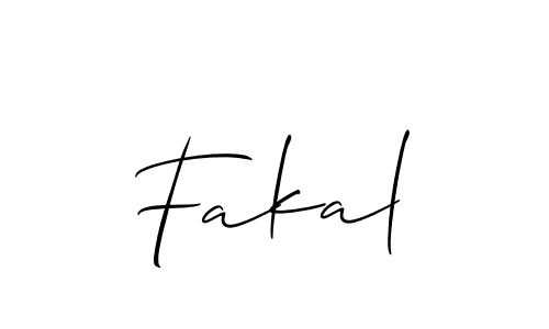 How to make Fakal name signature. Use Allison_Script style for creating short signs online. This is the latest handwritten sign. Fakal signature style 2 images and pictures png