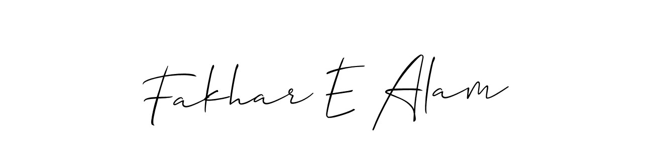 Use a signature maker to create a handwritten signature online. With this signature software, you can design (Allison_Script) your own signature for name Fakhar E Alam. Fakhar E Alam signature style 2 images and pictures png