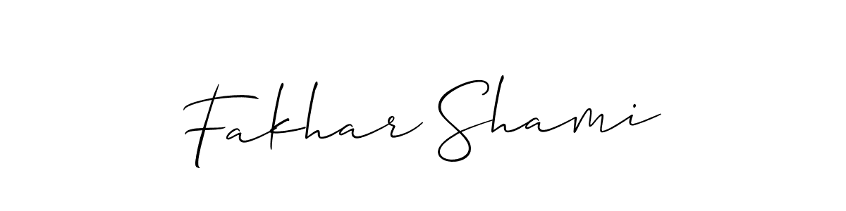 Make a beautiful signature design for name Fakhar Shami. Use this online signature maker to create a handwritten signature for free. Fakhar Shami signature style 2 images and pictures png