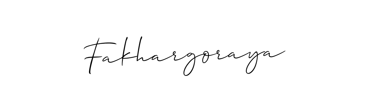 You should practise on your own different ways (Allison_Script) to write your name (Fakhargoraya) in signature. don't let someone else do it for you. Fakhargoraya signature style 2 images and pictures png