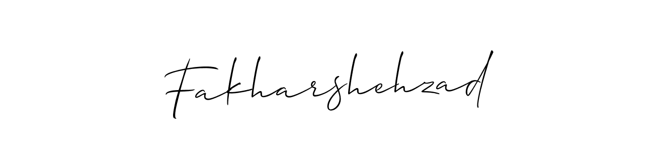How to make Fakharshehzad signature? Allison_Script is a professional autograph style. Create handwritten signature for Fakharshehzad name. Fakharshehzad signature style 2 images and pictures png