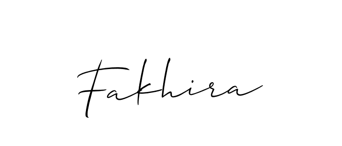 It looks lik you need a new signature style for name Fakhira. Design unique handwritten (Allison_Script) signature with our free signature maker in just a few clicks. Fakhira signature style 2 images and pictures png