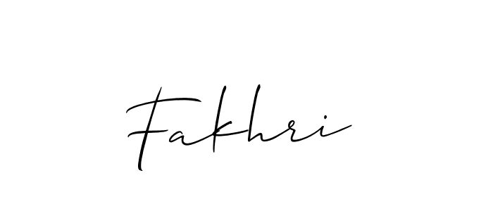 Make a beautiful signature design for name Fakhri . With this signature (Allison_Script) style, you can create a handwritten signature for free. Fakhri  signature style 2 images and pictures png