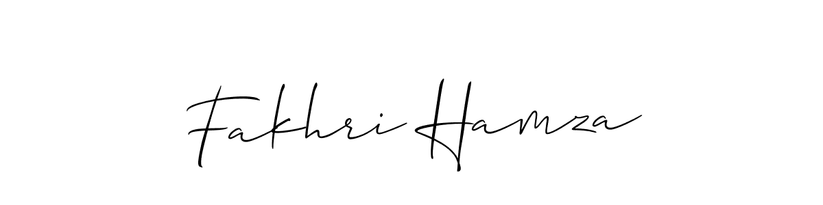 Use a signature maker to create a handwritten signature online. With this signature software, you can design (Allison_Script) your own signature for name Fakhri Hamza. Fakhri Hamza signature style 2 images and pictures png