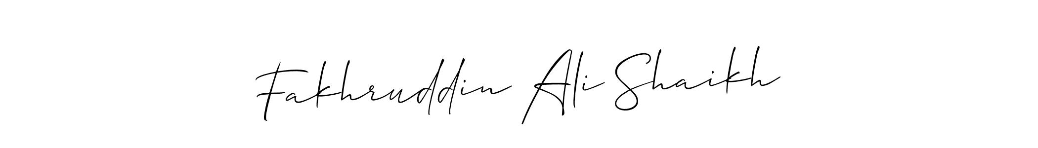 It looks lik you need a new signature style for name Fakhruddin Ali Shaikh. Design unique handwritten (Allison_Script) signature with our free signature maker in just a few clicks. Fakhruddin Ali Shaikh signature style 2 images and pictures png